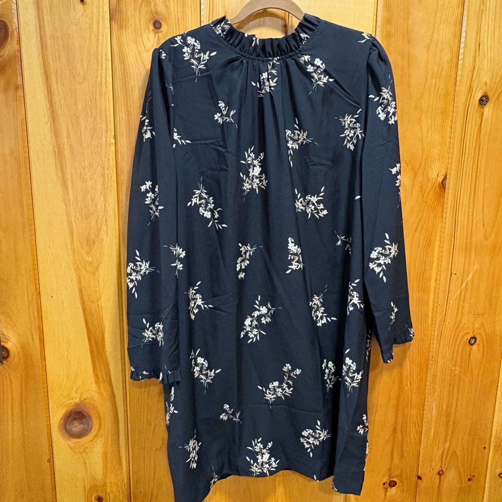 J. Crew Black Floral Dress